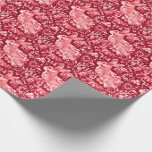 Kerstkonijn, vogelbos, Floral Pattern Cadeaupapier (Hoek)