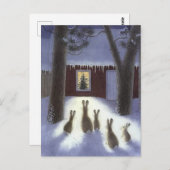 Kerstkonijnen Briefkaart (Voorkant / Achterkant)