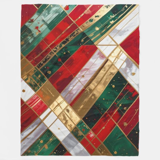 kerstkonijnen fleece deken (Voorkant)