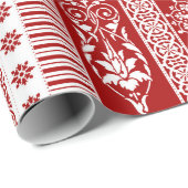 Kerstkonijnen in aardbeirood cadeaupapier (Rol Hoek)