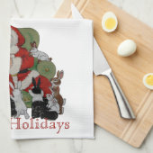 kerstkonijnen Santa Hoppy Feestdagen Bunny Pet Theedoek (Quarter Fold)