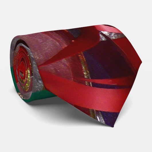 kerstkonijnen stropdas (Opgerold)