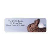 Kerstkonijnenfeestdag Retouradres stickers (Voorkant)