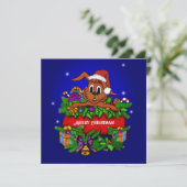 kerstkonijnenkaart (Staand voorkant)