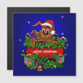 kerstkonijnenmagnetische kaart (Voorkant / Achterkant)