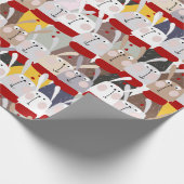 kerstkonijnenpakpapier cadeaupapier (Hoek)