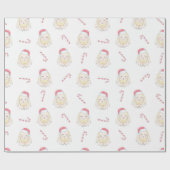 kerstkonijnenpatroon cadeaupapier (Vlak)