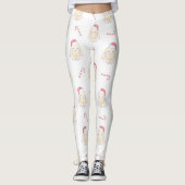 kerstkonijnenpatroon leggings (Voorkant)