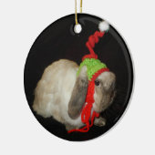 kerstkonijnensieraad keramisch ornament (Links)