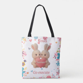 Kerstkonijnensok - Persoonlijke vakantiesieraden Tote Bag