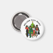 Kerstkoningin Melanin Sista Black Girl Magic Fun Magneet (Voorkant / Achterkant)