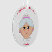 Kerstkoningin voor moeder, tante, oma, leraar ornament (voorkant)