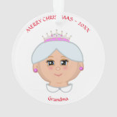 Kerstkoningin voor moeder, tante, oma, leraar ornament (achterkant)