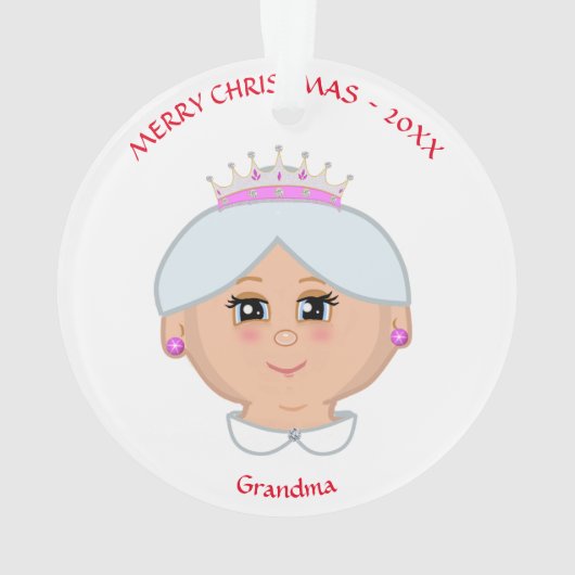 Kerstkoningin voor moeder, tante, oma, leraar ornament (achterkant)