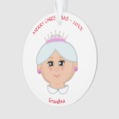 Kerstkoningin voor moeder, tante, oma, leraar ornament (voorkant)