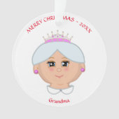 Kerstkoningin voor moeder, tante, oma, leraar ornament (voorkant)