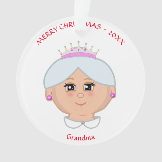 Kerstkoningin voor moeder, tante, oma, leraar ornament (voorkant)