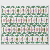 Kerstkoninklijke bonbakkersbont - Gepersonaliseerd Cadeaupapier (Vlak)