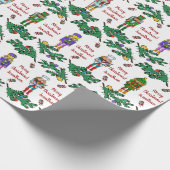 Kerstkoninklijke bonbakkersbont - Gepersonaliseerd Cadeaupapier (Hoek)