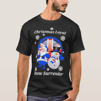Kerstkoninklijke sneeuwrenzenklassieke T-shirt