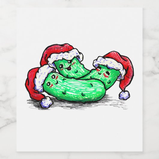 kerstkonken wijn etiket (Enkel label)