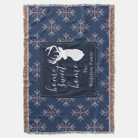 kerstkont met een lelijke zweten-patroonmarine deken (Voorkant Verticaal)