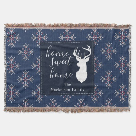 kerstkont met een lelijke zweten-patroonmarine deken (Voorkant)