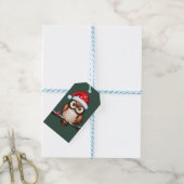 Kerstkool Cadeaulabel (Met Touw)