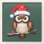 Kerstkool Glazen Onderzetter (Voorkant)