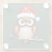 Kerstkool Glazen Onderzetter (Achterkant)