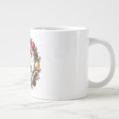 Kerstkool in een feestkroon grote koffiekop (Rechts)