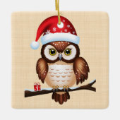 Kerstkool Keramisch Ornament (Voorkant)