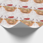 kerstkool met kerstPet Cadeaupapier (Hoek)