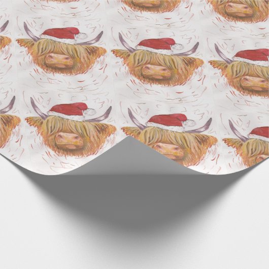 kerstkool met kerstPet Cadeaupapier (Hoek)