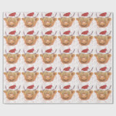 kerstkool met kerstPet Cadeaupapier (Vlak)