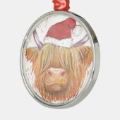 kerstkool met kerstPet Metalen Ornament (Links)