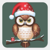 Kerstkool Vierkante Sticker (Voorkant)