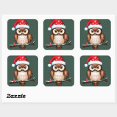 Kerstkool Vierkante Sticker (Vel)