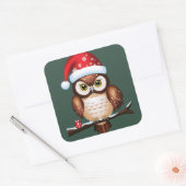 Kerstkool Vierkante Sticker (Envelop)