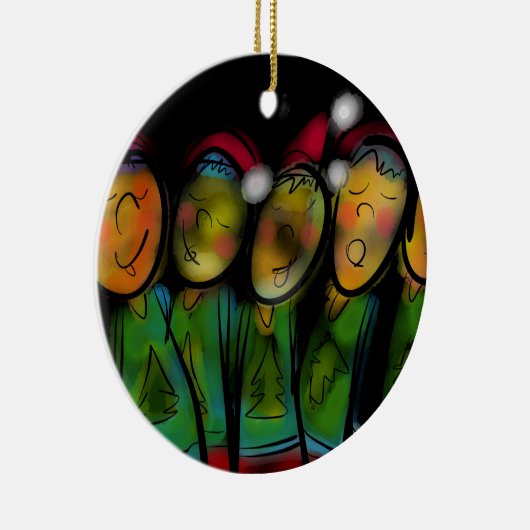 kerstkoor keramisch ornament (Rechts)