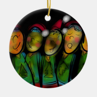 kerstkoor keramisch ornament