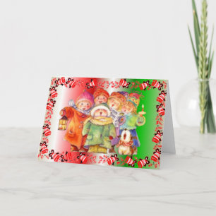 kerstkoor voor kinderen feestdagen kaart