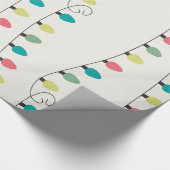 Kerstkoord van het Patroon van Lichten Cadeaupapier (Hoek)