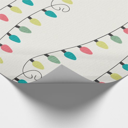 Kerstkoord van het Patroon van Lichten Cadeaupapier (Hoek)