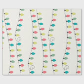 Kerstkoord van het Patroon van Lichten Cadeaupapier (Vlak)