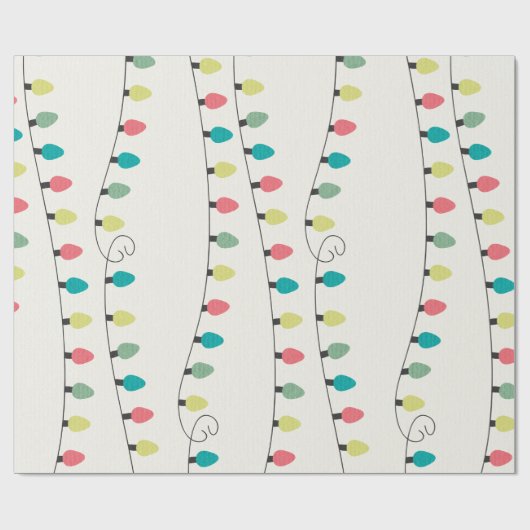 Kerstkoord van het Patroon van Lichten Cadeaupapier (Vlak)