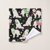 Kerstkoorts Dogs Bath-handdoekset Bad Handdoek (Wasdoekje)