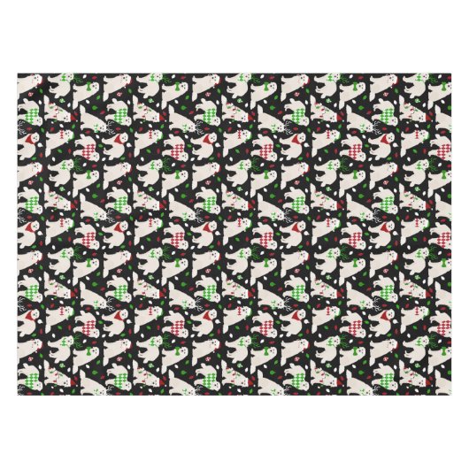 Kerstkoorts Dogs Tablecloth Tafelkleed (Voorkant (Horizontaal))