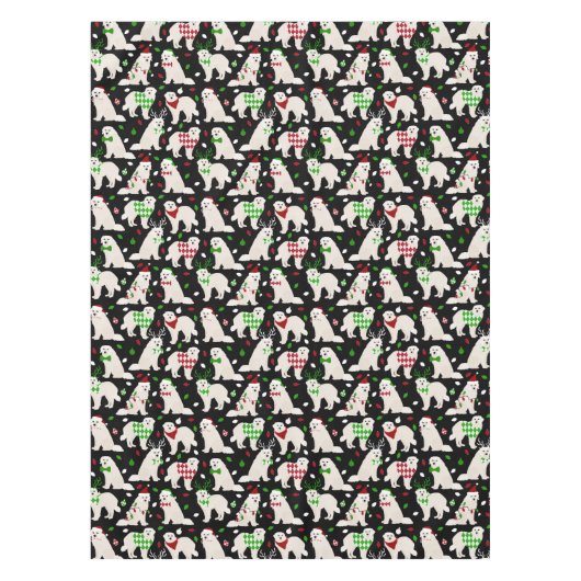 Kerstkoorts Dogs Tablecloth Tafelkleed (Voorkant)