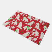 Kerstkoorts Honden Deurmat (Schuin)